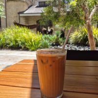 Oat iced latte at Epoch Cafe in Perth