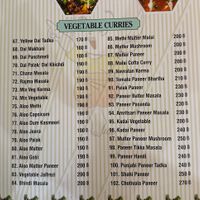 Part of the menu  at Chotivala in Phuket