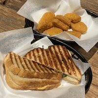 Vegan toastie and nuggets  at Bastard Café Nørrebro in Copenhagen