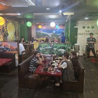 Great vegan food options, fun and vibrant atmosphere, huge portions at Om Restaurant in Naha