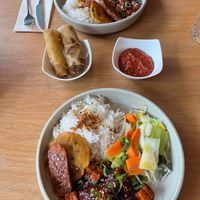Nasi Campur – mixed plate. at Makan  in Freiburg
