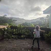 Gorgeous views, and Noelia gave our kid bubbles and toys while we waited for our meal.  at Noelia's in Naguabo