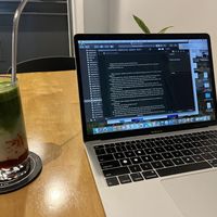 Iced strawberry matcha   at Department of Coffee in Kandy