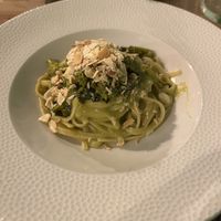 Linguine cime di rapa e mandorle at Graní  in Marina Di Cerveteri