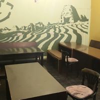 interior of location - seating #Veganuary at Sahara Imbiss - Wildenbruchstr in Berlin