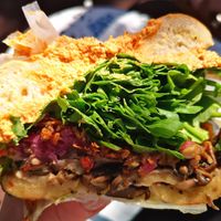 Funghi Bagel (made vegan) at Bagel O in Subiaco