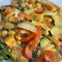 Sweet potato curry  at Island Naturals Cafe in Seven Mile Beach