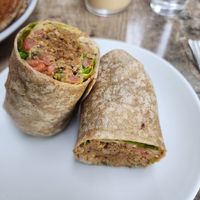 Taco wrap at Island Naturals Cafe in Seven Mile Beach