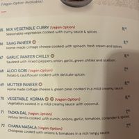 Main menu  at Kathmandu Restaurant Benidorm in Benidorm