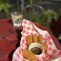 Sweet potato croquets and Caribbean BBQ sauce  at Kokomo Island Cafe - Club Lawson Bistro in Lawson