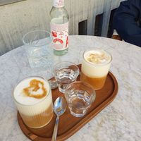Latte Macchiato mit Sojamilch at Patisserie Sießl in Munich