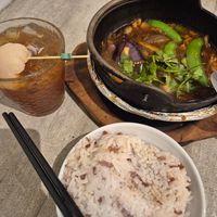 Brinjal fish claypot with rice at Nature Cafe - Alexandra Central Mall - 自然疏食 in Central Singapore