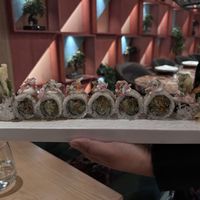 Asparagus sushi ask for vegan mayo  at Koyo Koyo in Chandigarh