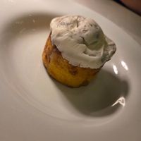 Vegan cinnamon roll (not on menu, made by advance request) at Carina's at the Clocktower in Wasilla