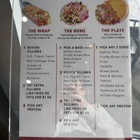 Menu  at The Kebab Shop in El Segundo