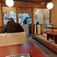 Open kitchen at Tsuchifuku Shokudo in Kyoto
