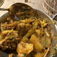 Saag aloo (forgot to take the picture before I started eating!)   at Maurya Indian in San Pedro De Alcantara