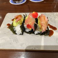 Avocado Teriyaki Sushii  at MOON and BACK Ramen Bar & Brunch Cafe in Kyoto