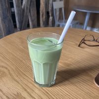 Iced Matcha Latte w/ Oat Milkk  at Le Pont Traversé Paris 6 in Paris