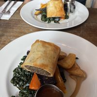 Wild mushroom and spinach strudel  at The Havelock Tavern in West London