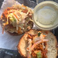 Sloppy joe (with ranch on side) I ordered the bun on the side, this is only half of the sloppy joe. Big enough portion to make another sandwich for later  at Handlebar in Chicago