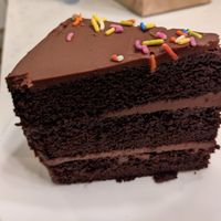 Vegan chocolate cake at Handlebar in Chicago