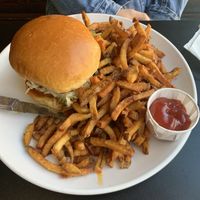 Nashville Hot Chick’n Sandwich  at Handlebar in Chicago