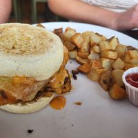 English Muffin with Tofu patty at Handlebar in Chicago
