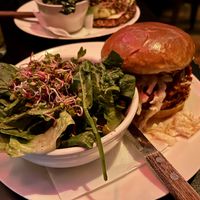 sloppy joe and a salad...  at Handlebar in Chicago
