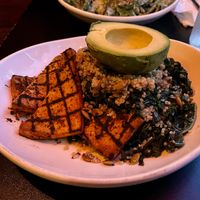 wilted kale salad with blackened tofu  at Handlebar in Chicago