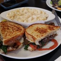 Smoked Gouda Mac and cheese, mushroom melt at Handlebar in Chicago