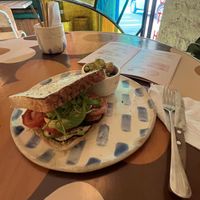 Sandwich 100% vegano de masa madre DELICIOSOO  at Café Libertad in Mexico City