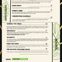 Menu pt1  at Bar Vegan Baltimore in Baltimore