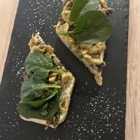 Toast mushrooms   at MATi in Zaragoza