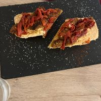 Toast chorizo  at MATi in Zaragoza