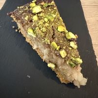 Pear torte with pistachios  at MATi in Zaragoza