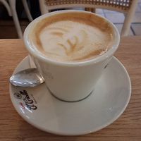 Coffee with oat milk at MATi in Zaragoza
