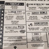 Vegan Menu at Culinary Misfits in Crown Point