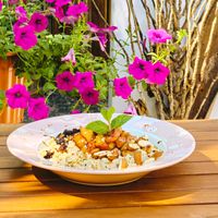 Apple & Raisin & Quinoa Oatmeal  at Ojas Vegan & Vegetarian Eatery in Siem Reap