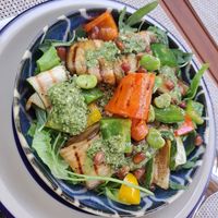 Veggie and Pesto Bowl at Ojas Vegan & Vegetarian Eatery in Siem Reap