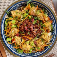 Tempeh salad at Ojas Vegan & Vegetarian Eatery in Siem Reap