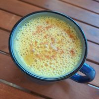 Golden Latte - a must at Ojas Vegan & Vegetarian Eatery in Siem Reap