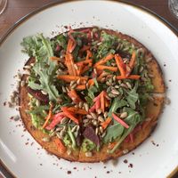 Sun-dried tomato socca   at Nightingale Rooftop in Holly Springs