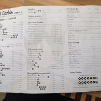Menú at Restaurante Al Carbón in Punta Umbria
