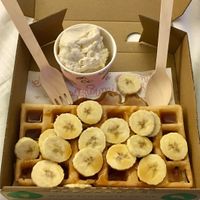 Vegan Banoffee Waffle  at Scooperb in Southampton