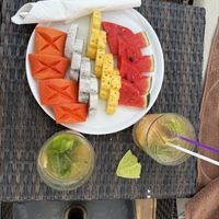 Hotel Pool bar, with fruit coming from the restaurant  at Bhu Nga Sani in Krabi