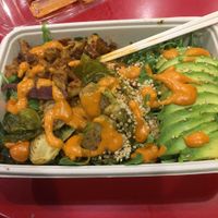 Seasonal rice bed salad at Beyond Sushi - Chelsea Market in New York City