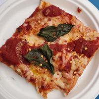 Margherita pizza.. couldn't wait at Unregular Pizza - Upper East Side in New York City