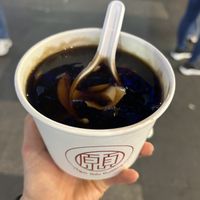 Delicious herbal jelly with tofu pudding (cold)  at Origin Tofu in Taipei