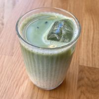 Iced matcha lattee  at Magma Bakery Lab  in Barcelona